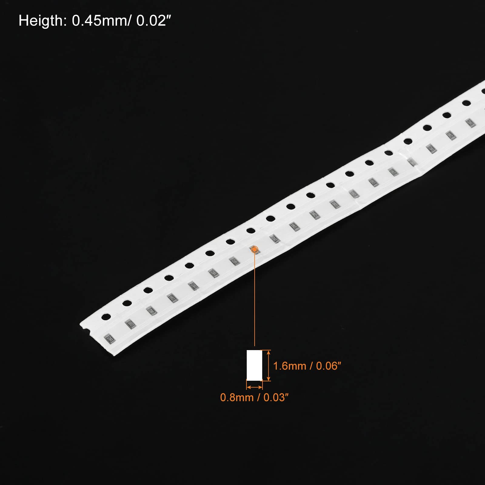 PATIKIL 0603 Chip Resistor, 100 Pack 100 Ohm 1% Tolerance 1/10W Surface Mount Device Thick Film Resistor Kits for Electronic Product