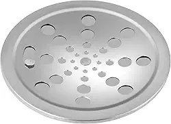 Ralo Grelha Inox Para Banheiro Redondo 15x15 Com Fecho