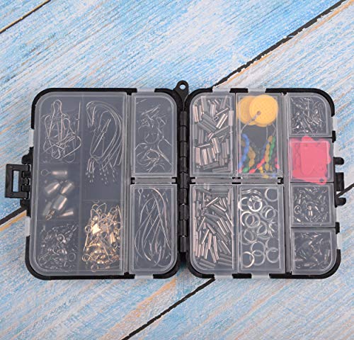 Angelzubehör-Set Box 368 Stück inkl. Sinker Gewichte, Crossline Barrel Wirbel, Drehgelenk, Haken, Sinker Slides… – Bild 7