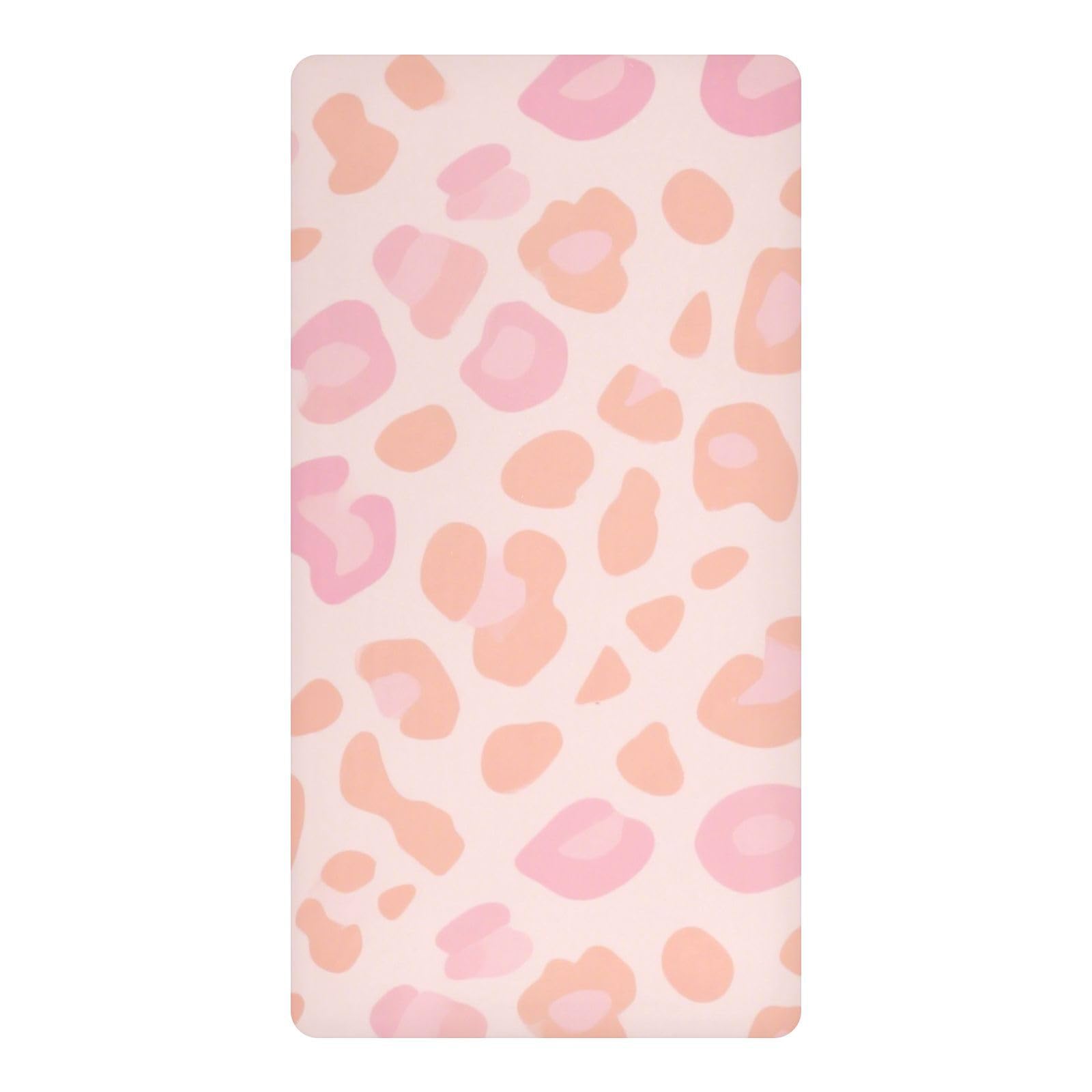 Parure de lit imperméable pour bébé fille en tissu léopard rose premium