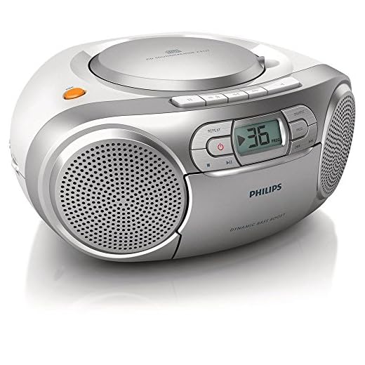 Philips Boombox AZ127/12 Reproductor de CD Casete Radio FM y Entrada de Audio Portátil