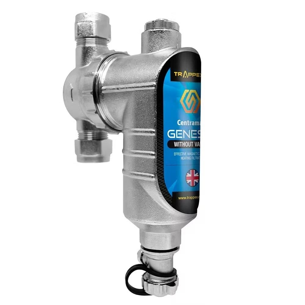 Trappex Centramag Genesis Brass Boiler Filter 22mm Without Valves - Built in Slip Socket TRAPGEN-WOV