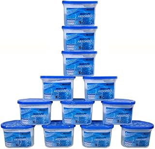 Belaco Dehumidifier Pack of 12x 500ml Prevent Mould & Mildew, Eliminating Musty Odor, Remove Dampness, Absorb Excess Mositure in Home, Kitchen, Bathroom, Bedroom, Wardrobe, Caravan, Office, Basement