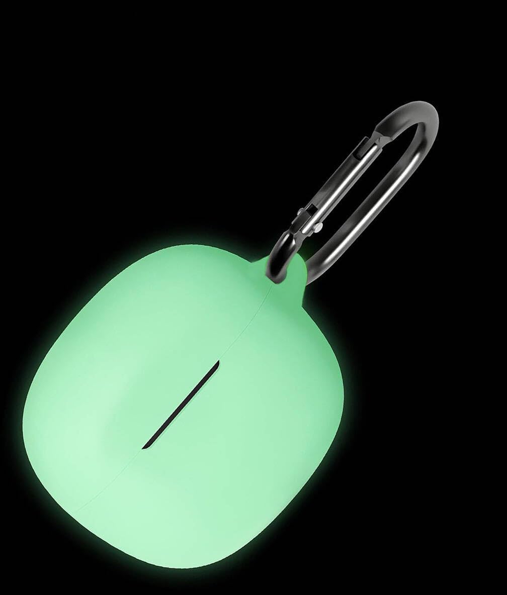Silicone Case for Skullcandy Rail Protective Cover with Carabiner (Luminous Green)