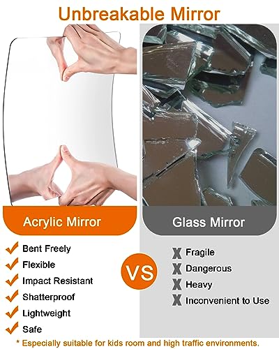 Sqinor Self Adhesive Acrylic Mirror Stick On Full Length Mirrors, Sticky Plexiglass Mirror Tiles Wall Stickers Door Full Body Long Wall Mirrors for Bedroom Living Room Gym Hallway Walls - Cosy Home Interiors Sqinor Self Adhesive Acrylic Mirror Stick On Full Length Mirrors, Sticky Plexiglass Mirror Tiles Wall Stickers Door Full Body Long Wall Mirrors for Bedroom Living Room Gym Hallway Walls - Image 4