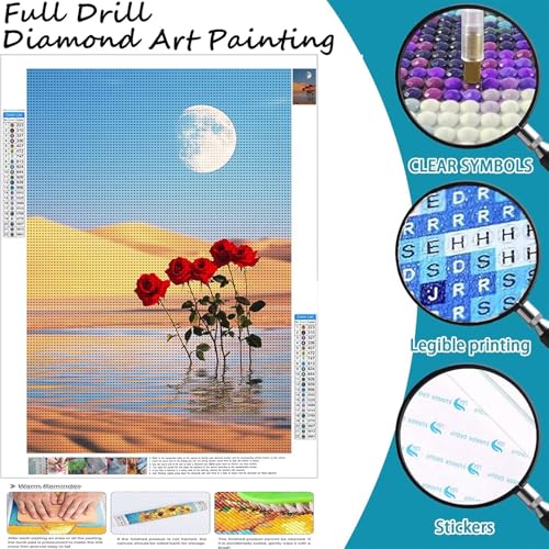 Kit Mosaïque Cristal sans frustration - Strass complet Rose 5D - 2