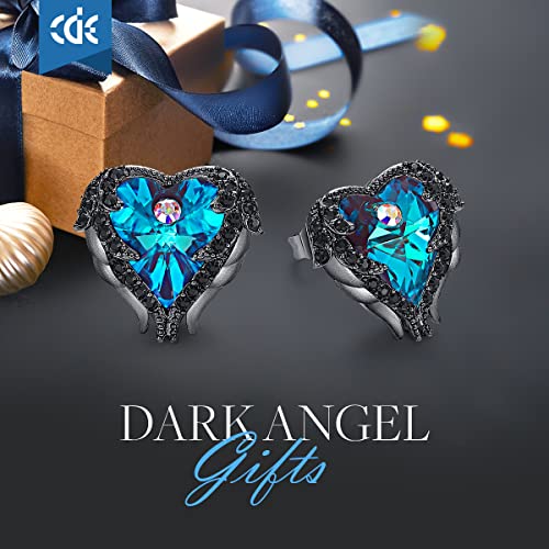 Cde Studs Earring For Women Dark Blue Heart Of Ocean Girls Earrings Hypoallergenic Nickel Free Mothers Day Jewelry Gifts For Mom Women #TOP2
