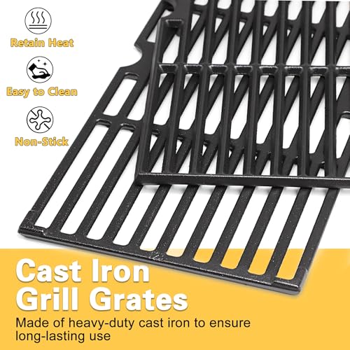 Image of Grill Replacement Parts for Charbroil Advantage 3 Burner 463343015, 463370015, 463335115, Cast Iron Grill Grates, Heat Plates Tents, Burners and Igniters for Char-Broil 463343015