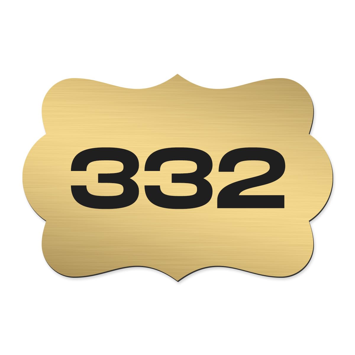 Custom Door Numbers for Home & Office | PVC Plaques with Self-Adhesive Double-Sided Tape | 4x2.5 Inches | Flat Numbers, for Offices, Malls, Multi-Purpose Use (Des02 Gold)