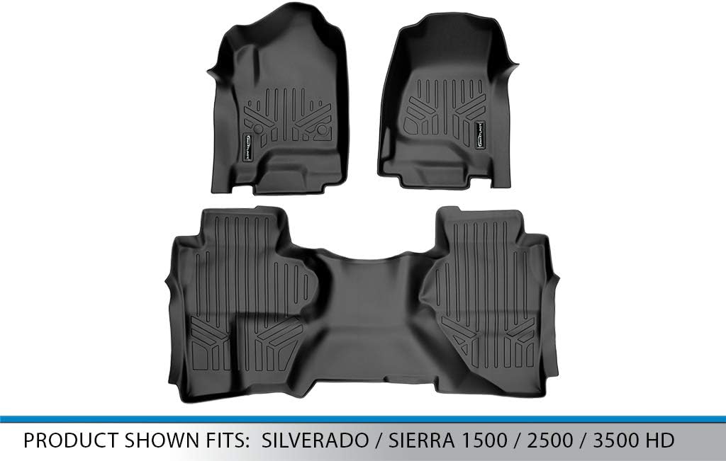 MAXLINER Custom Floor Mats 2 Row Liner Set Compatible with 2014-2018 Chevrolet Silverado 1500 - Image 5