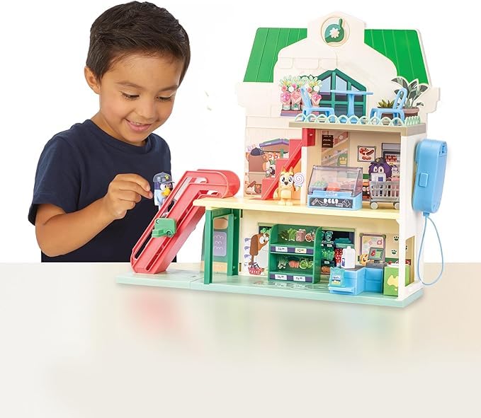 Y juego de supermercado de bingo con escalera mecánica, juguetes de simulación para niños pequeños, sonidos y 15 piezas, juego de tienda de comestibles 4