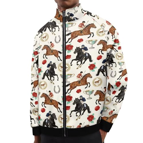 Image of Men's Lightweight Jackets Casual Full Zip Fleece Jacket Men Coats Fashion Long Sleeve Sweatshirt