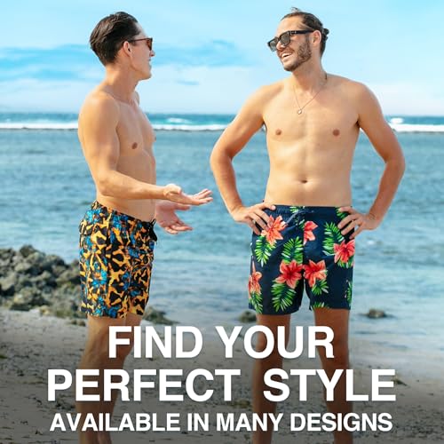 Image of Kanu Surf Men's Big Viper Extended Size Stripe Swim Trunk