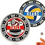 Volleyball Coin Tosser - Heads and Tails Sports Coins for Coin Tossing - Volleyball Referee Equipment, Portable Sports Coins for Referee Training Competition Referee Equipment Accessories, 1.57 Inch