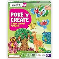 Smartivity Poke ‘n’ Create Art Kit for Kids 4 to 10 Years, Creative Christmas, Birthday Gift for Girls & Boys Age 4, 5, 6, 7, 8, 9, 10 Years Old, DIY Art & Craft Activity Kit