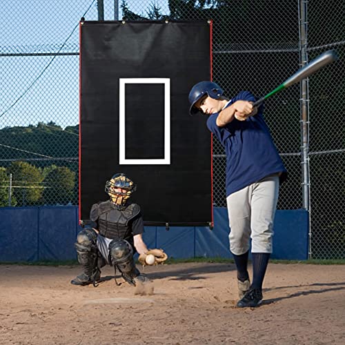 Mega Yu Neng Batting Cage Backstop,Baseball Backstop For Batting Cage,Rubber Vinyl Backstop With Strike Zone,Pitching Backstoptarget,Baseball Softball Pitcher Training Equipment 4X6Ft #TOP5