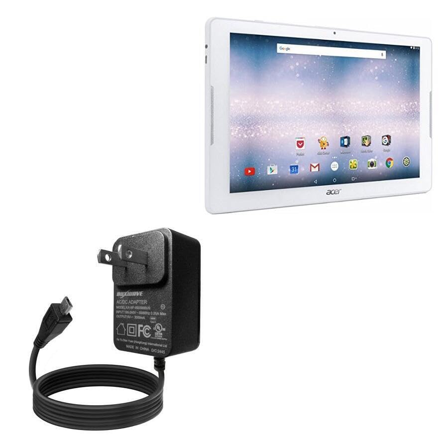 BoxWave Charger Compatible with Acer Iconia One 10 (B3-A30) - Wall Charger Direct (15W), Rapid Charge Your Device with Built-in 6ft Cable
