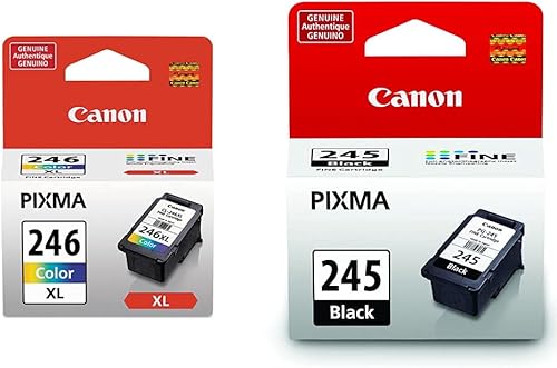 Canon Cartucho de tinta de color CL-246 XL compatible con iP2820, MG2420 y PG-245 Cartucho de tinta negra compatible con iP2820, MG2420, MG2920,