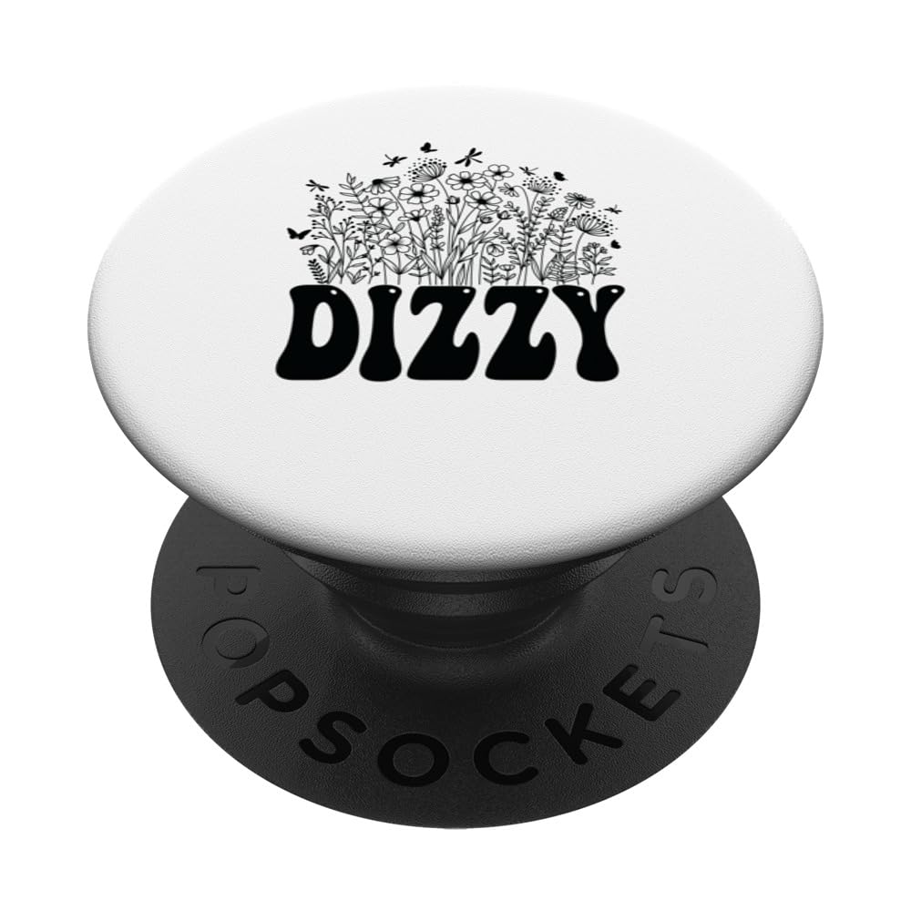 Floral DIZZY Tee Wildflower Graphic PopSockets Standard PopGrip