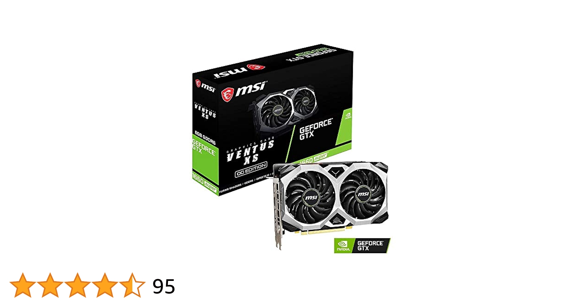 グラフィックボード・グラボ・ビデオカード MSI GeForce GTX 1660 Super VENTUS XS Amazon.com: MSI NVIDIA GeForce GTX 1660 Super Ventus XS VR