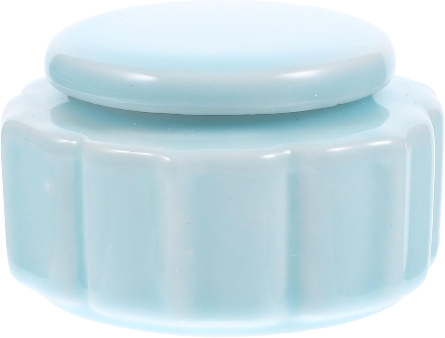 Garneck small jar ceramic cosmetic jars ceramic canister cotton rounds holder ornament container ceramic jar white canisters makeup container Lipstick Pots ceramics decorate travel cream