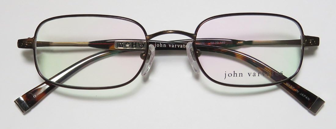 John Varvatos V140 For Men Designer Full-Rim Shape Stunning Hip Eyeglasses/Glasses (50-20-140, Brown/Tortoise)