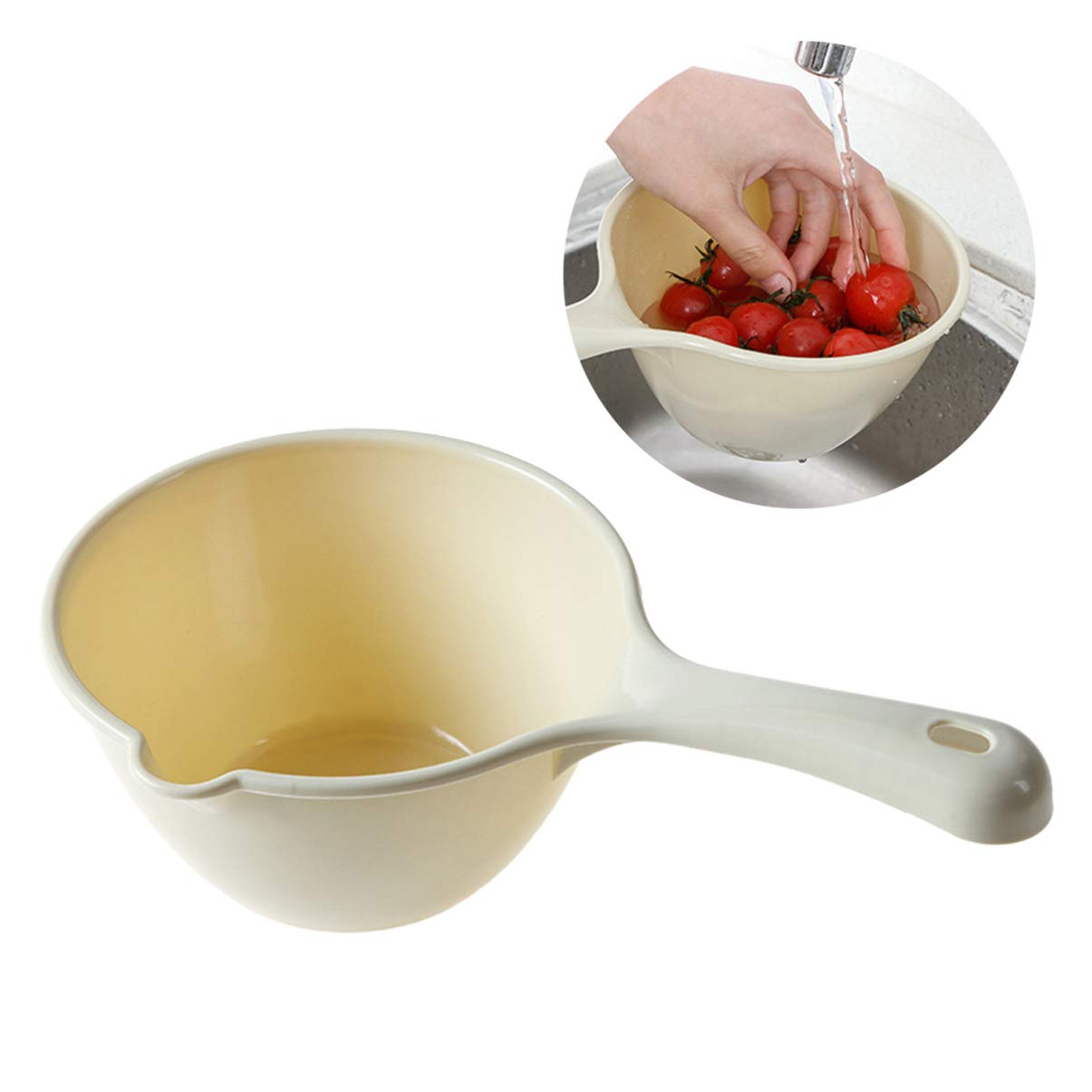 DOITOOL Water Utensil Set Long Handle Plastic Ladle Multipurpose for Bathing Shampooing Kitchen