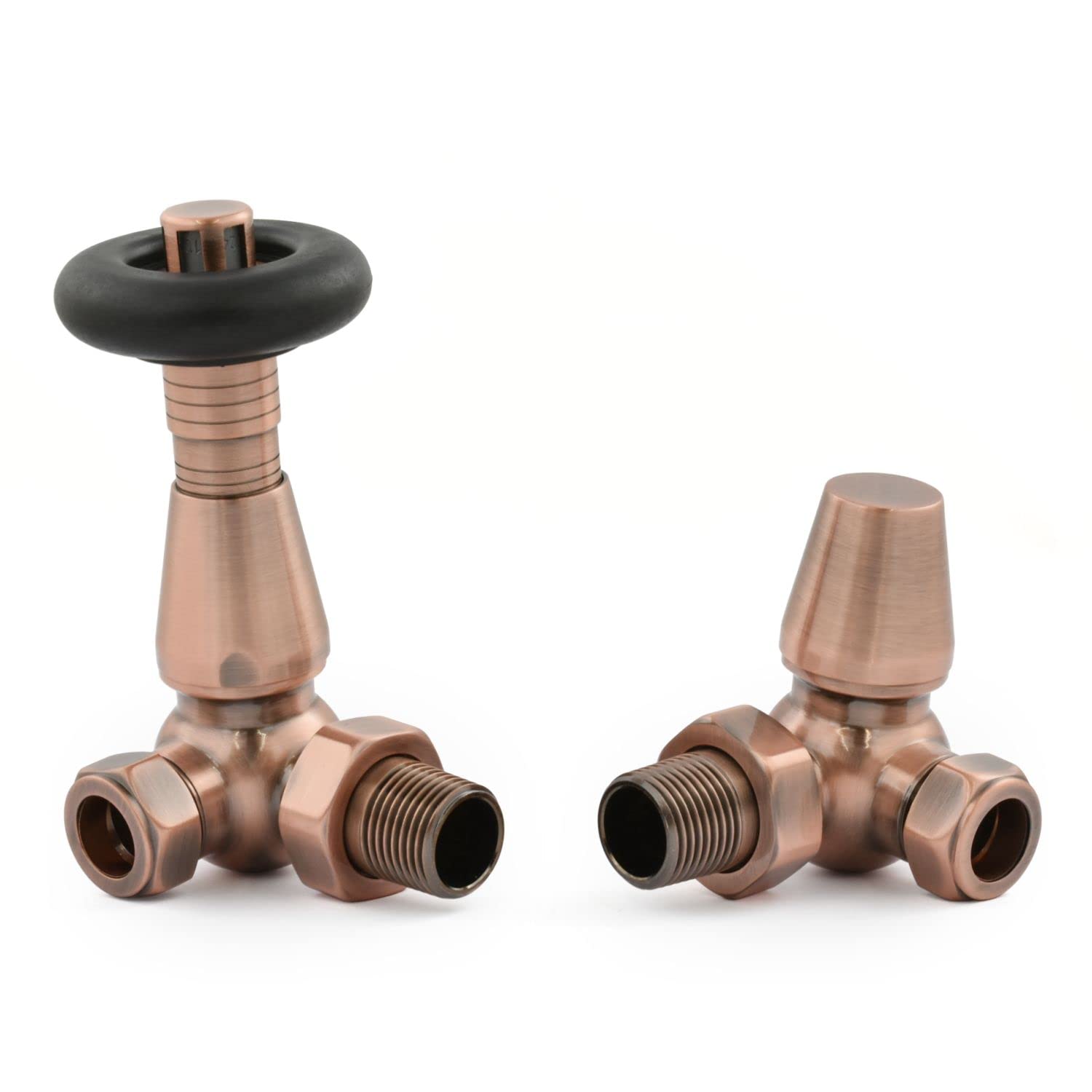 Hot Flow Antique Copper | Jordan Thermostatic Radiator Valve – Corner (Antique Copper)
