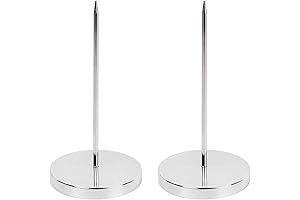 2PCS Stainless Steel Receipts Holder, Bill Fork, Rod Paper Holder Spike