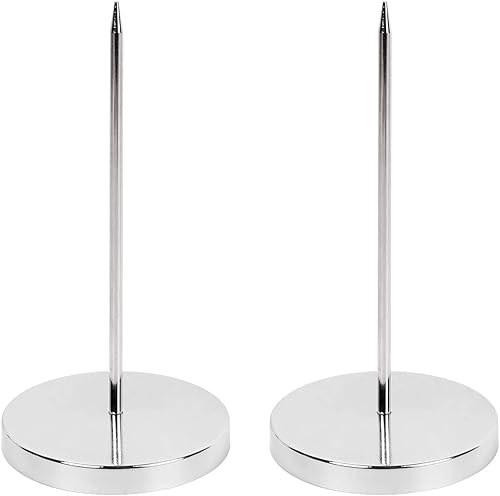 Tenedor de billetes de 2 piezas, soporte de papel para barra, soporte de billetes de acero inoxidable, soporte para notas