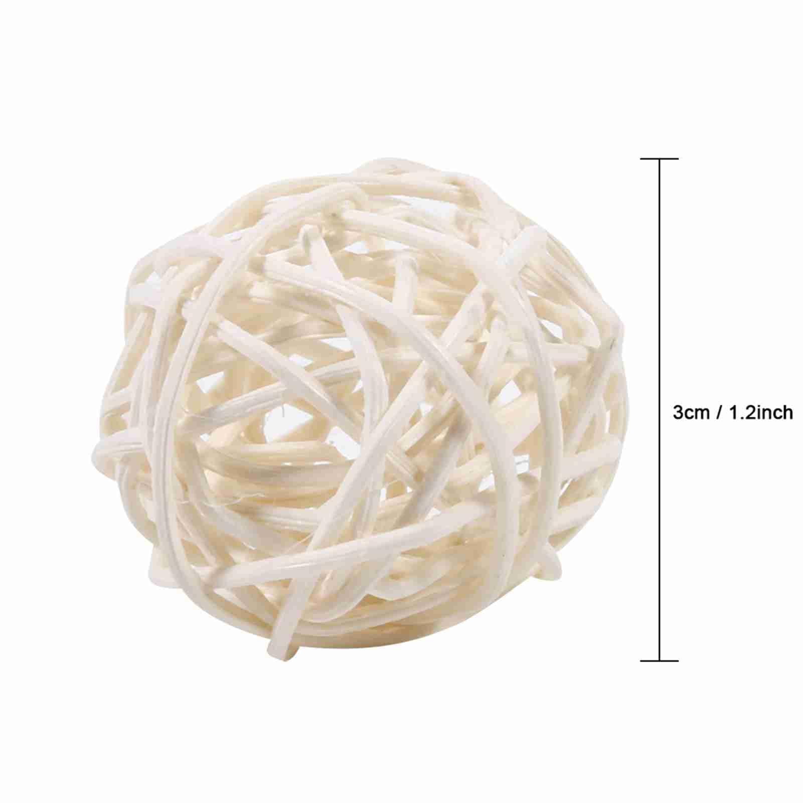 Palline Di Vimini In Rattan Per Decorazioni - Set Da 15/24 Pezzi Per Feste, Natale E Matrimoni - Foto 2