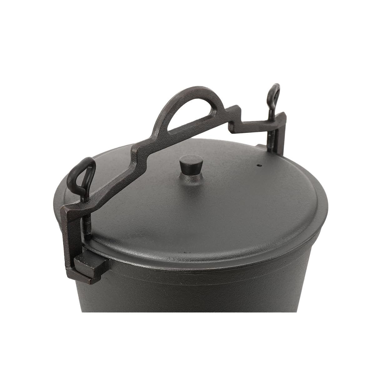 Caldero de Hierro Fundido 10L, Hervidor de Caza con 3 Patas y Tapa, Olla para Fogata, Camping y Barbacoa, Horno Holandés para Jardín, Marmita de Hierro Natural para Exterior
