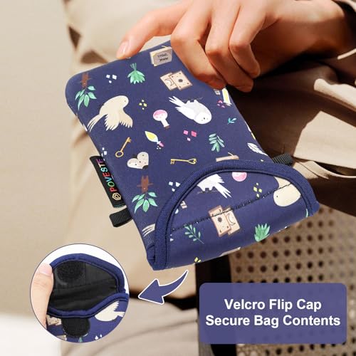 Image of POVESTE Neoprene Cell Phone Sleeve Pouch Case Bag with Crossbody Strap Lanyard for Women, Flap Closure Secure Cell Phone Bag with Pocket for Cards, Cash. (Horgar Magic)