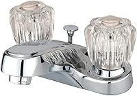 Vista 1 de Kingston Brass KB161 American Twin Acrylic Handle - Grifo central de 4 pulgadas, cromo pulido