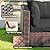TANGJEAMER Patio Furniture Set 7 Pieces with 44" Fire Pit Table, Rattan Outdoor Sectional Conversation Sets, All Weather Outdoor Furniture Set with Cushions for Garden Lawn Balcony Porch Deck Black