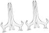 2PCS Plate Display Stand - Folding Easel Holders - Plastic Stands for Plates Photos Frames Decorative Items - Table Wedding Birthday Home Decoration Use (Transparent)