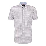 mit Muster LERROS - Herren Kurzarm Hemd, Regular FIT (2132437), Größe:L, Farbe:Rose Hip Red (345)