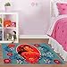 Disney Princess Elena of Avalor Rug HD Digital Girls Room Décor Bedding Floral Blue Area Rugs, 40" x 54", Cyan