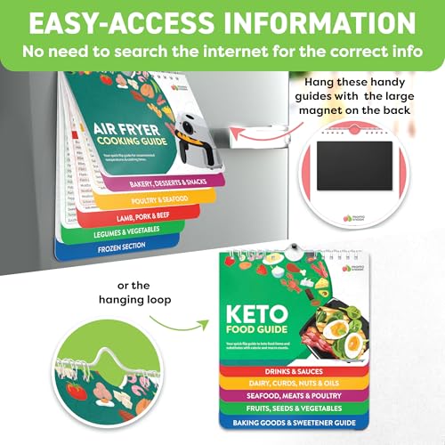 Image of Air Fryer & Keto Cookbook Magnets - Set of 2 (7 inchx6 inch) - Air Fryer Accessories & Keto Meal Plan Cookbook - Airfryer Kitchen Appliances - Keto Foods & Keto Diet Book for Beginners - Kitchen Gadgets 2026