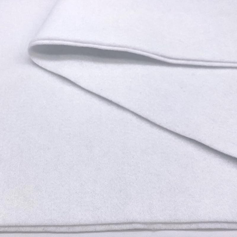 Ice Fabrics Craft Felt Fabric by The Yard - 72" Wide & 1.6mm Thick Acrylic Felt - Soft and Durable Snow White Fabric for DIY Arts & Crafts, Decorations and More - 1 Yard Snow White