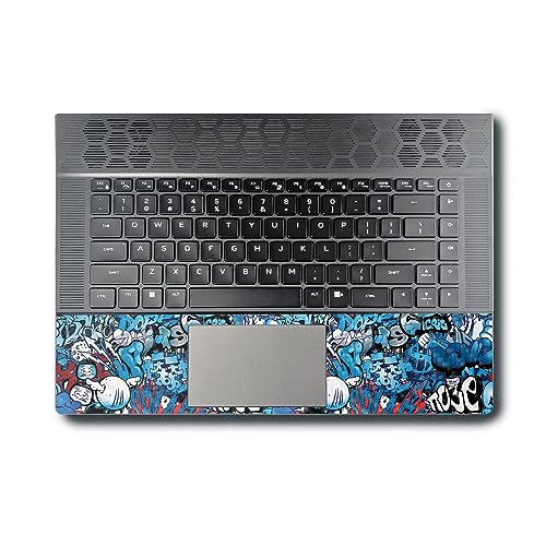 Image of MightySkins Carbon Fiber Skin Compatible with Alienware X16 R1 (2023) Full Wrap Kit - Blue Meanies | Protective, Durable Textured Carbon Fiber Finish | Easy to Apply & Change Styles | Made in The USA
