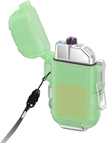 Encendedor de doble arco con linterna LED 2 en 1, encendedor de plasma recargable por USB, sin llama, impermeable, resistente al viento, mini disponible en Yaxa Mexico