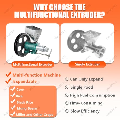 Image of 25-50 kg /h Puffed Food Extruder Rice & Corn Puffing Machine, Multifunctional Popcorn Maker with 10 Molds, Ideal for Street Food Stalls & Snack Production