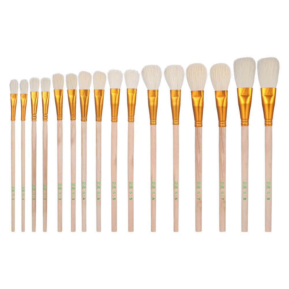 Kisangel 16Pcs Pollinator Tools, Manual Pollination Brush for Fruit Trees and Succulents, Pollinating Pen Tool with Numbered Handles, Assorted Size for Vegetable and Flower