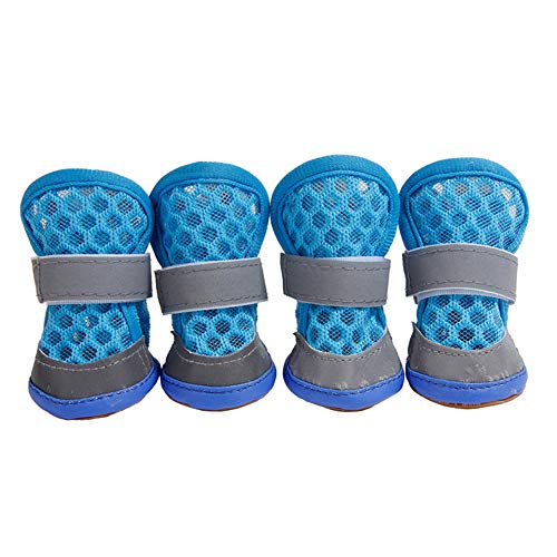 re2chiOngs Dog Mesh Sandals,Casual Pet Dog Cute Anti-Skid Breathable Soft Shoes Mesh Sandals Puppy Footwear Blue XL
