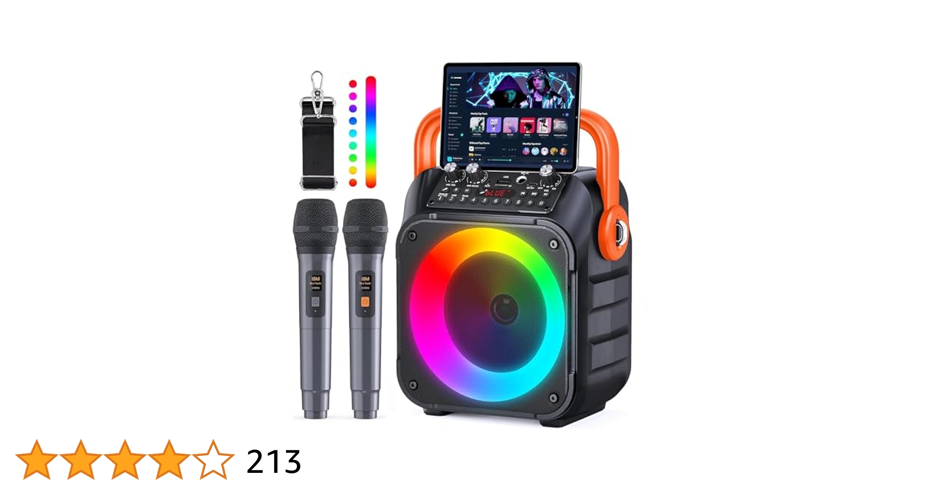 Amazon | カラオケセット 拡声器 スピーカーセット 家庭用