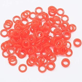120Pcs Rubber Keyboards O-Ring Switch Dampeners Keycap for Cherry MX Key Kit Dampers 40A-L-0.2mm Reduction with 1PCS random color keycap puller (Red)