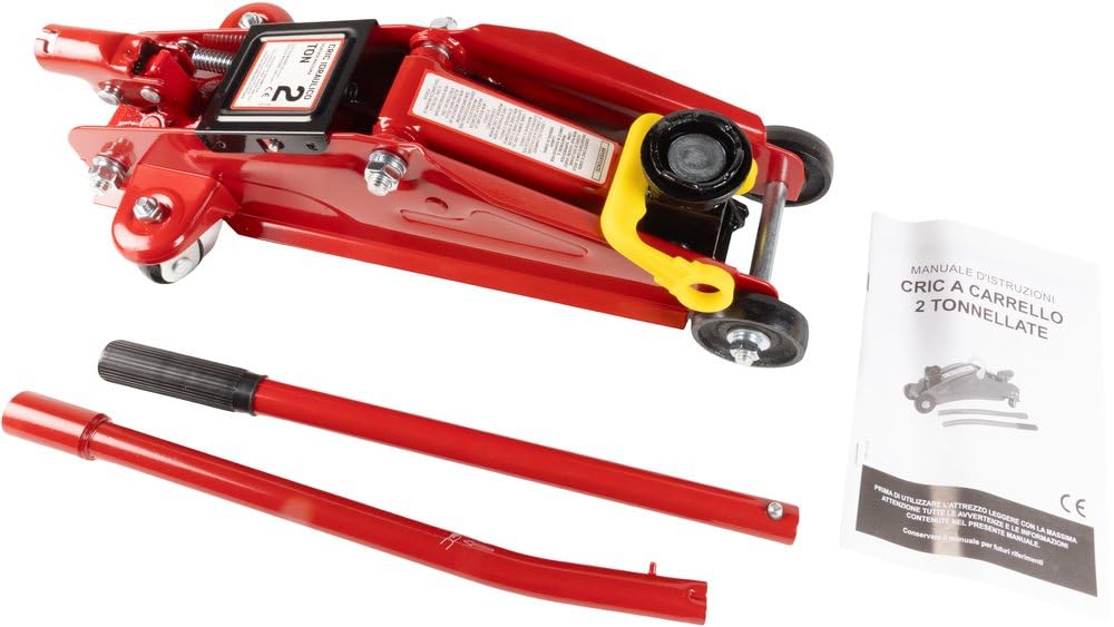 Start Crick a Carrello 2T Omologato CE - Alzata da 135 mm a 330 mm | Robusto, Compatto e Sicuro