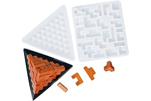 2pcs Pyramid Puzzle Silicone Molds for Epoxy Resin Crafts DIY