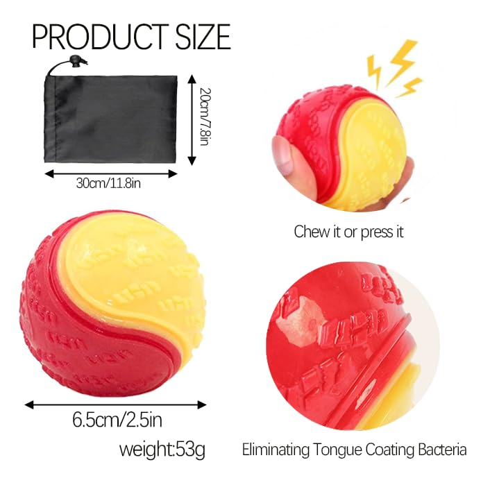 AWAVM 3Pcs Squeaky Dog Ball - Image 2